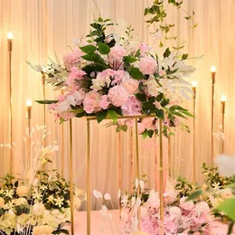 Anpassa 40 cm Artificial Rose Wedding Table Decor Flower Ball Centerpieces Backdrop Party Floral Road Lead Decorative Flowers W280Z