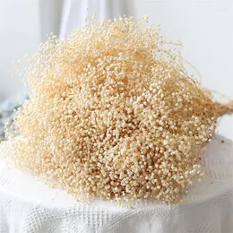 Decorative Flowers Baby's Breath Dry Flower Bouquet For Mother Friends Gift Natural Gypsophila Branches Wedding Home Room Decor DIY Wreath