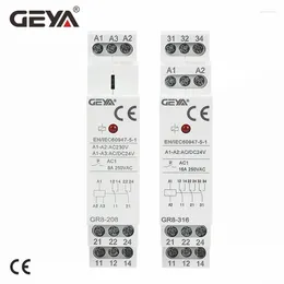 Smart Home Control GEYA GR8 Intermediate Switch AC/DC12V 24V 48V 110V AC230V Auxiliary Relay 8A 16A 1SPDT 2SPDT 3SPDT Electronic