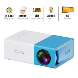 Mini proiettore YG300 Proiettore portatile da 600 lumen per smartphone con HDMI, USB e scheda TF Proiettore home cinema per regalo per bambini