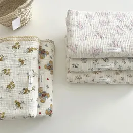 Двухслойное детское банное полотенце, хлопковое одеяло для новорожденных, ультраабсорбирующее пеленальное одеяло, муслиновое одеяло для пеленания 240127