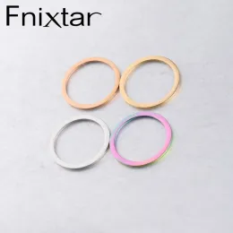 Ciondoli Fnixtar 25mm Cerchio tondo Fascino in acciaio inossidabile lucidato a specchio Fascino Bracciale fai da te Collana 1,5 mm di spessore 20 pezzi / lotto