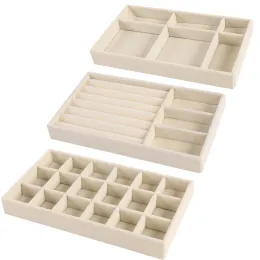 Halskette Mode Tragbare Samt Schmuck Ring Schmuck Display Organizer Box Tray Halter Ohrring Schmuck Lagerung Fall Schaufenster