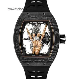 Richardmill Watches Automatic Winding Sportバージョン腕時計RM66レッドリップホワイトセラミックサイドローズゴールドディスクフルTダイヤモンド直径4566 3140mm warra qf2t