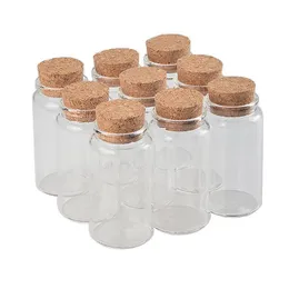 47x90x33mm 100ml زجاجات زجاجية صغيرة مع Cork Vare Vial for Home Decoration Artware Craftwork 24pcs RJBJC