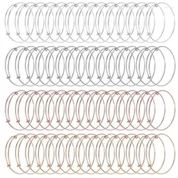 リンクブレスレット90 PCS拡張可能なバングル6色調整可能なワイヤーステンレス鋼DIYジュエリーメーカー
