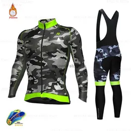 Männer Trainingsanzüge 2024 Raudax Camouflage Winter Thermal Kot Radfahren Kleidung Herren Jersey Anzug Outdoor Reiten Fahrrad MTB Kleidung Trägerhose SetH24130