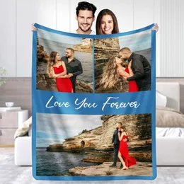 Cobertor personalizado com imagem para casais, cobertores de flanela personalizados, presentes para namorada, namorado, esposa, marido, aniversário, dia dos namorados, natal