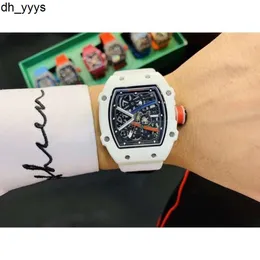 Механические часы Richard's Mille Rm67-02 Дизайнерские наручные часы со скелетоном для мужчин Tagk Роскошный высококачественный корпус из углеродного волокна Водонепроницаемый сапфировый корпус для прыжков в высоту Montre