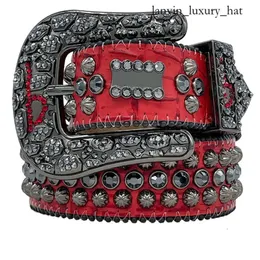 Wysokiej jakości klasyczny BB Rhinestone Belt Kor z Owen Bling Rhinestones for Michael Woman Mens Designer Pass jako torebki urodzinowe Skull Rick Cintura Uomo 9836