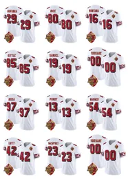 MĘŻCZYZN SAN'FRANCISCO''49ERS'Active Player Custom Deebo Samuel Nick Bosa Rice White 2023 F.U.S.E. 50th Patch Vapor Untouchable Limited Football Szyged Jersey