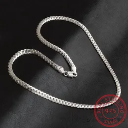2020 neue 5mm Mode Kette 925 Sterling Silber Halskette Anhänger Männer Schmuck Volle Seite Necklace261q