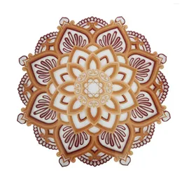 Luzes noturnas mandala yoga sala luz colorida lâmpada montada na parede ornamento personalizado para casa sala de estar xobw