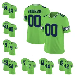 남성 시애틀의 시호크스의 행동 선수 커스텀 DK Metcalf Bobby Wagner 2023 F.U.S.E. Green Limited Football Ed Jersey