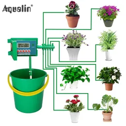 Sistema de kits de irrigação por gotejamento micro doméstico automático sprinkler com controlador inteligente para jardim bonsai uso interno # 22018 Y200233m