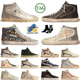 Piattaforma Italia Marchio Slide Superiore Argento Oro Vintage Glitter Designer Scarpe casual Realizzate a mano Mid Ball Star Donna Uomo Pelle di vitello Flash Scarpe da ginnastica Scarpe da ginnastica piatte