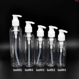 100ML 120ML 150ML 180ML 250ML 24PCS Transparent Shampoo Empty Lotion Container Pressed Pump Bottle For Soap Shower Gelgoods Qanvu