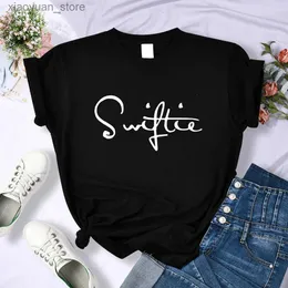 여자 티셔츠 여성 Swiftie Retro Y2K 프린트 티셔츠 여성 여름 패션 작물 최고 스포츠 캐주얼 의류 거리 성격 T 셔츠 여성 240130