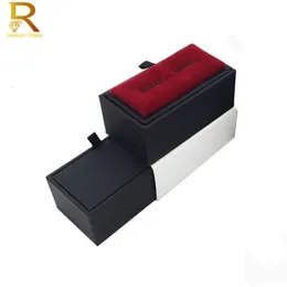 Wholesale 120pcs/lot Black Paperboard Cufflinks Tie Clips Box Quality Mens Currlink Jewelry Package Box Craft Badge Gift Box 240119