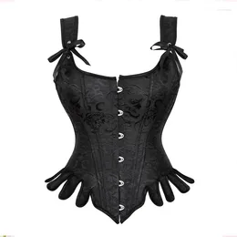 Kvinnors shapers vintage Vest Shapewear Brocade underkläder överbusta Corset -topp kvinnor sexig gotisk underbust korsett viktoriansk