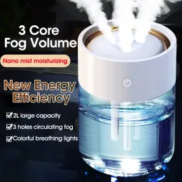 Oczyszczacze nawilżacz powietrza Xiaomi dla domu Ultrasonic olejek eteryczny USB dyfuzor aromat 2L duża pojemność 3 dysza ciężka oczyszczacz powietrza mgły
