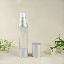 Bottiglie di imballaggio all'ingrosso 15 30 50 ml Flacone con pompa airless Contenitore cosmetico riutilizzabile Fondotinta e sieri per trucco Perdita leggera Otcf4