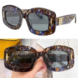 24ss New Spring Winter Women Designer Sunglasses LW40114I Screen Sunglasses Rectangular Marble Acetate Frame Legs with Gold Logo Retro Lady Glasses original box