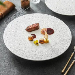 Plates Meteor Shower Bead Point Heat Preservation Flat Plate Creative El Restaurant High Artistic Conception Dishes Setting