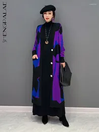 حياكة نسائية Shengpalae Sweater Sweater Womnen للأزياء على النقيض