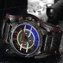 2020 CRRJU Uomo Cronografo a sei pin Sport Orologi al quarzo Regalo di moda maschile Orologio da polso con cinturino in pelle Orologio militare erkek saatl298z