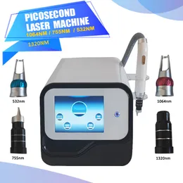 Pico Laser Tattoo Removal Machine ND YAG PICOSECOND LASER Black Face Doll Eyebrow Washing Ta bort Pigment Birth Mark Flecks Q Switched Salon Home Use Fain