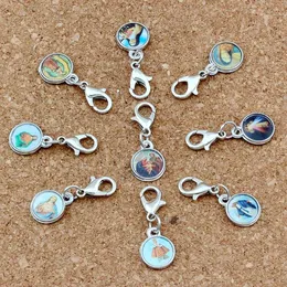 Blandade katolska kyrkmedaljer Saints Cross Charm Floating Lobster Clasps hängsmycken för smycken som tillverkar armband halsband DIY Accessor326T