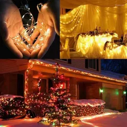 Cordas 1/2/3/5/10m à prova d'água fio de cobre LED luzes de corda iluminação de férias guirlanda de fada para decoração de festa de casamento de árvore de Natal