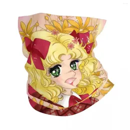 Szaliki Candy Anime Bandana Neck Cover Drukowane kawaii japońskie owinięcie szalik wielofunkcyjny Balaclava Cycling Mężczyźni kobiety dorosłe zima