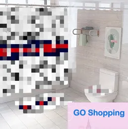 Pasiaste zasłony w kąpieli Modna dekoracja łazienki list bez poślizgu osobowość Wodoodporne zasłony prysznicowe hurtowo