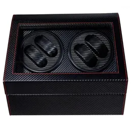 Uhrenboxen Hüllen 4/6 High-End-AutomatikaufzugsboxUhrenaufbewahrung Schmuckhalter Display PU-Lederbox Ultra-leiser Motor Shake225q
