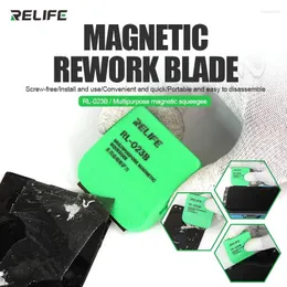 Set di utensili manuali professionali RL-023B Lama di rilavorazione magnetica multiuso per polarizzatori per uso del telefono Rimuovi colla per telaio di separazione OCA dello schermo