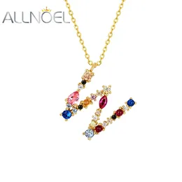 Allnoel 26 Bet Netlace Netlace 925 Sterling Silver Rainbow Claterful Crystal Ornate Mition M K W F Gold Fine Jewelry 240122