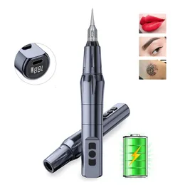 Drahtloser Tattoo-Maschinenstift, professionelles Mikropigmentierungsgerät für semipermanentes Make-up für Eyeliner, Lippen, Augenbrauen 240123