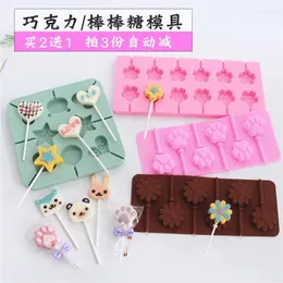 Baking Moulds Silicone Number Lollipop Cake Mold Round Heart Star Ice Candy Chocolate Tool Shaped Molds Silicona Para Fondant