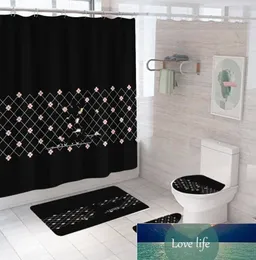 Fashion Shower Curtain Set vattenavvisande tyg badrum partition gardin dusch våt och torra specialvaror