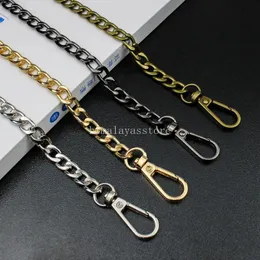 5st 120 cm ersättning Luxury Gold Metal Handbag Chain 2.0nk Slät sektor Buckla axelband Kedjepåsar Tillbehör