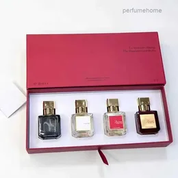 Conjunto de perfume 4 peças maison bacarat rouge 540 extrait eau de parfum paris fragrância homem mulher colônia spray de longa duração smel4225075q4wf