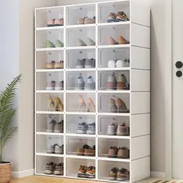 Simple 6Pcs/Set Household Plastic Shoe Box Multifunctional Living Room Storage Box for Shoes Books Snacks Sundry Storage Box 240130