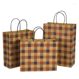 Shopping Bags Factory Manufacture Various Checkered Printing Gift Party Paper Custom