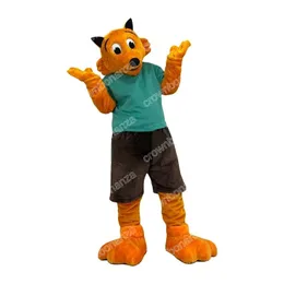 Costume da mascotte con copricapo sportivo personalizzato di alta qualità Fox Costume da personaggio dei cartoni animati Vestito da festival di festa all'aperto di Natale Abbigliamento pubblicitario promozionale