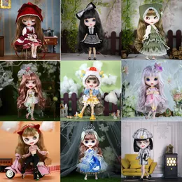 Handmade Blyth Doll Bear suit Clothes Princess Dress With White Lace For Ymy Licca Azones Ob24 Ob27 Fr 240129