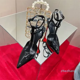 Designer de moda de alta qualidade salto feminino salto alto luxo sandálias de sola de couro real saltos finos incrustados chinelos de pele de cobra 1-12 cm sapatos de festa de jantar