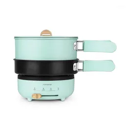 220V Collapsible Electric Multicooker Mini Portable Folding Pot Double Layer Cooking Pot For Travel Household Rice Cooker1188k