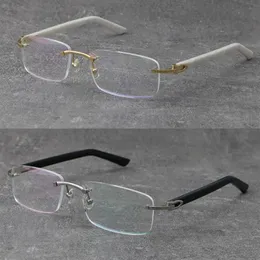 Fabrika Doğrudan Rimless Kadınlar Erkek 18k Altın Çerçeve Okuma Gözlükleri Presbbiyopik gözlükler Metal Çerçeveler Miyop Optik Arms Plank 202W
